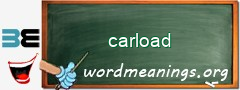 WordMeaning blackboard for carload